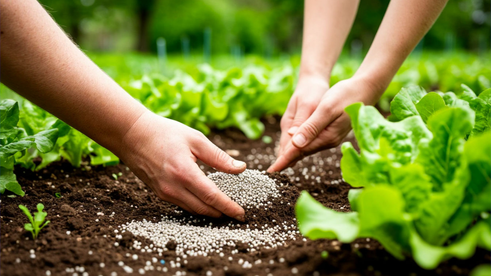 Весеннее внесение комплексного удобрения по влажной почве.